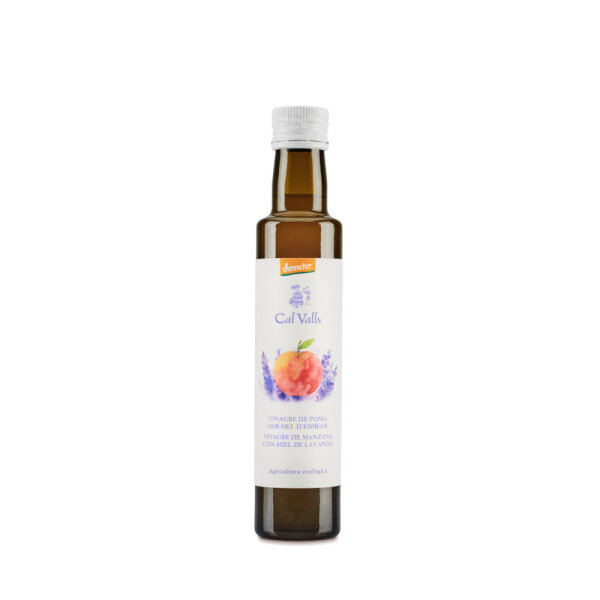 250ml Bio Demeter Apfelessig mit Lavendelhonig von Cals Valls | Vinagre de manzana ecológico Demeter con miel de lavanda de Cal Valls