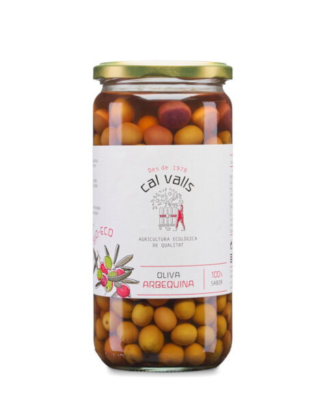 700g Bio Arbequina Oliven von Cal Valls | Aceitunas Arbequina ecológicas de Cal Valls